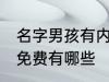 名字男孩有内涵免费 名字男孩有内涵免费有哪些