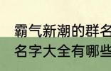 霸气新潮的群名字大全 霸气新潮的群名字大全有哪些