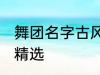 舞团名字古风唯美 舞团名字古风唯美精选