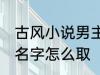 古风小说男主角名字 古风小说男主角名字怎么取