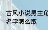 古风小说男主角名字 古风小说男主角名字怎么取