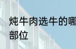 炖牛肉选牛的哪个部位 炖牛肉的最佳部位